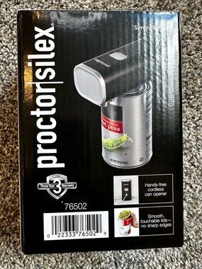 Proctor Silex Black Cordless Hands-Free Can Opener